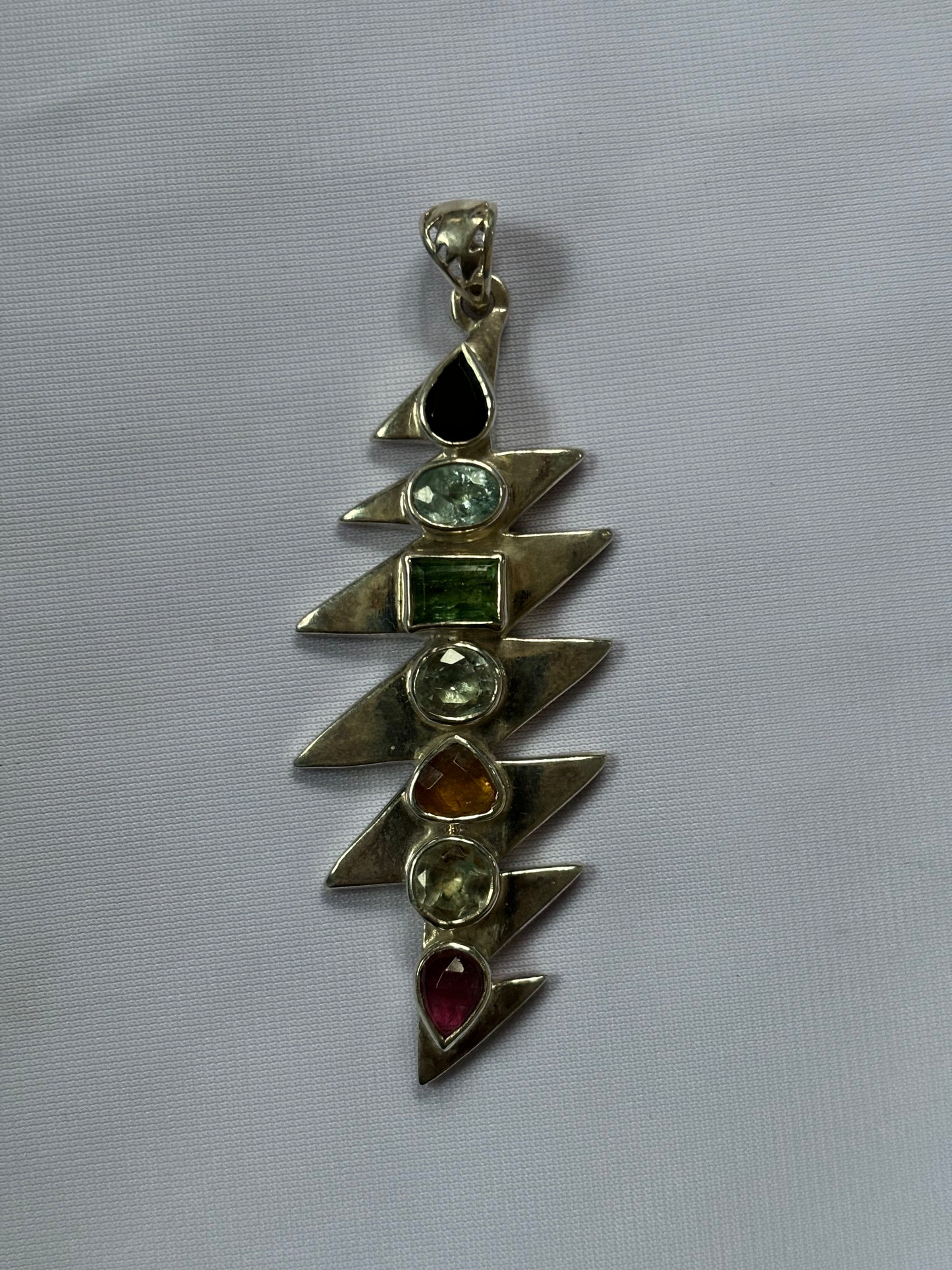 Family Silver Bolt Pendant